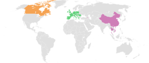 Carte destinations NAB voyages
